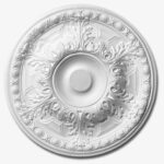 Rozeta polistiren decorativa, model Antik, alba, diametru 61 cm, bax 3 bucati, GS10-61, Decosa