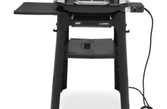 Gratar electric Lumin Compact cu suport – Negru