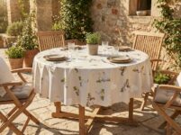 Fata de masa musama rotunda, gaste, 140cm, multicolor, PVC, Dolce Vita