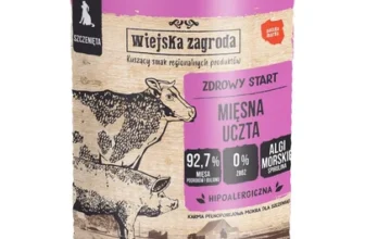 WIEJSKA ZAGRODA Ospăț Cărnos hrană umedă pentru căței 800 g