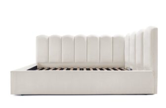 Pat Tapițat Princess de colț, cu somieră rabatabilă și ladă depozitare