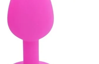 Dop Anal Silicone Buttplug Small, Roz/Albastru Inchis, Guilty Toys