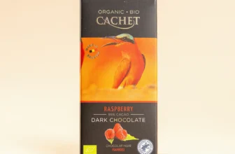 Ciocolata neagra organica cu zmeura 57% cacao, Cachet, 90g