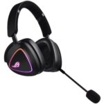 Casti ASUS ROG Delta II, Wireless 2.4Ghz, Bluetooth, Jack 3.5mm, iluminare RGB (Negru)