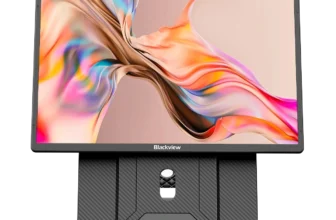 Monitor portabil Blackview Table 9, Negru , 16 IPS 1920×1200 16:10 monitor pentru laptop si PC, extensie ecran USB-C Full Featured si Mini HDMI, display 60Hz 300 nits cu difuzor integrat