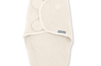 Sistem de infasare Ingenuity Swaddle Me 0-3 luni, muselina, colectia Original, Cream