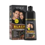 Șampon de Vopsire Păr Negru – Acoperă Firele Albe Rapid, Fără Amoniac, cu Ghimbir, Sevich, 500ml