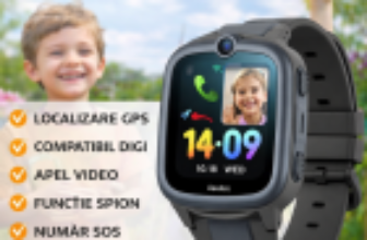 SmartWatch pentru copii cu Functie Telefon (SIM), 4G – Compatibil DIGI, GPS, SOS, Apel Video, Functie Spion, Calculator, S872 – Watch24.ro