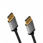 CABLU video LOGILINK, DisplayPort (T) la DisplayPort (T) 1.2, 3m, conectori auriti, rezolutie maxima 4K (3840 x 2160) la 60 Hz, aluminiu, triplu ecranaj, negru-gri, “CDA0102” (timbru verde 0.18 lei) – PCMadd.com