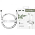 Accesoriu Retea Cablu de date empower by PanzerGlass, Racing, USB-C la USB-C, 60W, USB 2.0, 2m, Argintiu Alb – ForIT.ro