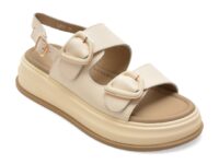 Sandale EPICA albe, L202, din piele naturala