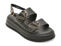 Sandale EPICA negre, L202, din piele naturala