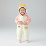 Combinezon Roz Fetite Duck – 6-12 luni