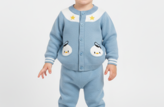 Compleu Tricotat Albastru Baieti Donald – 6-9 luni