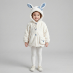 Geaca Din Blana Alba Cu Poseta Sonia – 4-5 ani