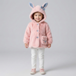 Geaca Fetite Din Blana Roz Cu Poseta Sonia – 4-5 ani