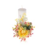 Lumânare botez Fluturaș Galben