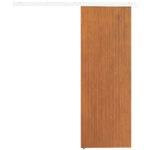 HOMCOM Ușă culisantă 75x210cm, Kit montaj, Șină, Efect lemn maro | Aosom Romania