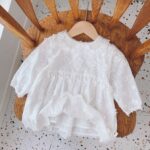 Rochiță Fetite Alb Bella – 6-12 luni