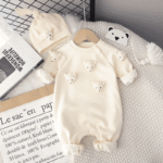 Salopeta Crem G.Copii Cute Bear – 6-9 luni