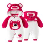 Salopeta Pufoasa Roz Cu Ursuleti – 18-24 luni