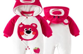 Salopeta Pufoasa Roz Cu Ursuleti – 18-24 luni