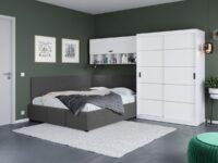 Set Mobila Dormitor Nordis 2.92m cu pat de colt fix