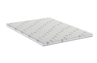 Topper cu spuma poliuretanica Superconfort Lavant 7 Zone 90×200, husa detasabila si lavabila, tratament lavanda, fermitate medie