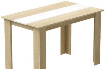 HOMCOM Masă de luat masa masă de bucătărie design modern cu blat mare 2-4 persoane din lemn dim. 120L x 69l x 75H cm | Aosom Romania