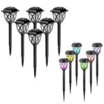 Set 6 lampi solare LED RGB, Waterproof