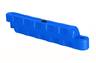 Bariera modulara delimitare traseu karting, piste sau parcari, HDPE, umplere cu apa, anti-impact, rezistenta UV, interior exterior 100x12x18 cm, albastru