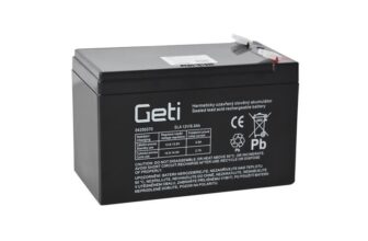 Baterie sigilată cu plumb acid 12V 9Ah Geti (conector 6,35 mm)