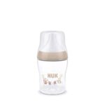 Biberon NUK Perfect Match 150 ml cu Controlul Temperaturii PP 0 luni+ bej cu maimuta