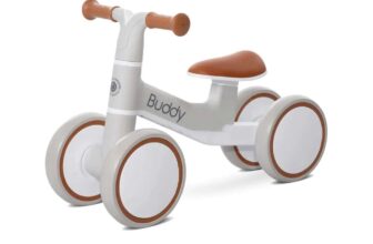 Bicicleta fara pedale cu 4 roti Lorelli Buddy Bej