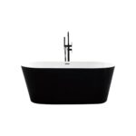 Cada baie freestanding Bella BSM-203 acril 170 x 80 x 58 cm negru mat