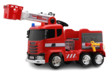 Masinuta de pompieri electrica pentru copii, Kinderauto B911, 140W, 12V-10Ah, bluetooth, rosie