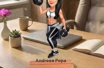 Caricatura pentru Antrenoare de Fitness- Statueta Personalizata tip Trofeu