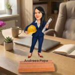 Caricatura pentru Arhitect Inginer – Statueta Personalizata tip Trofeu