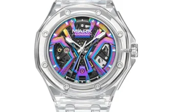 Ceas Barbatesc Automatic Mark Fairwhale FW-6550 FLAROG, Skeleton Transparent, Curea Silicon, 42 mm
