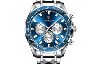 Ceas Barbati POEDAGAR 815 Luxury Chronograph Quartz, 44.5mm, Otel Inoxidabil, 3ATM, Luminous, Data