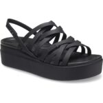 Sandale Crocs Brooklyn Strappy Low Wedge Negru – Black
