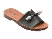 Papuci GRYXX negri, 70448, din piele naturala
