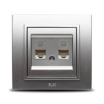 Zena Priza 2xUTP CAT5E Gri ST