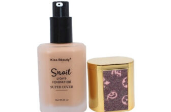 Fond de ten cu extract de melc si acoperire, Kiss Beauty, Snail, Super Cover, 332, 45 ml