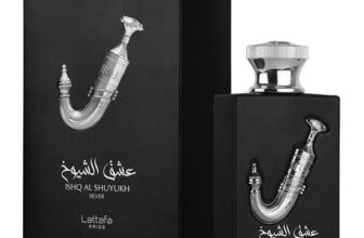 Apa de parfum Ishq Al Shuyukh Silver, Lattafa, Barbati – 100 ml – inspirat din 1 Million Lucky P.R.