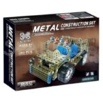 Joc constructii din metal 283 piese – masina de teren decapotabila verde, 8 ani+