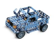 Joc constructii din metal 283 piese – masina de teren decapotabila verde, 8 ani+