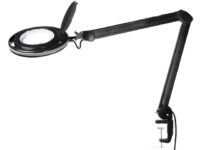 Lampa de birou cu lupa 5 dioptrii iluminare led neagra LAMP-5D-LEDN2B