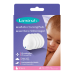 Tampoane refolosibile pentru san, alb, 4 bucati, Lansinoh