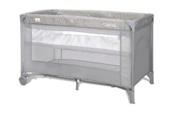 Patut Pliabil cu 2 niveluri Lorelli Classic Carina Grey Stars